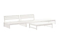 4-piece garden furniture set, white, solid pine wood KJNE33367