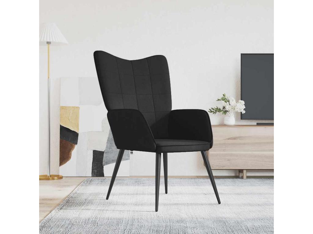 Black Fabric Reclining Chair KBPL33742