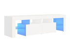 TV stand with Chezlovaères LED lighting, white, 140x36.5x40 cm, GVHH18400