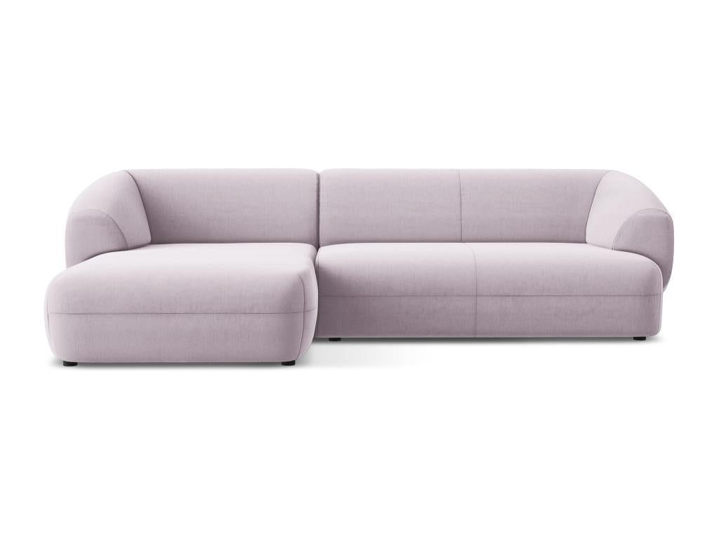 Domopure XHBE92554 Modular Left-Hand Facing 3-Seater Corner Sofa in Velvet - Lavender