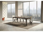 Paxon Extendable Table 80x160/244 cm Walnut with Anthracite Frame QQEZ29558