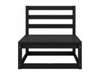 9-piece black solid pine wood garden furniture set GDUL53433