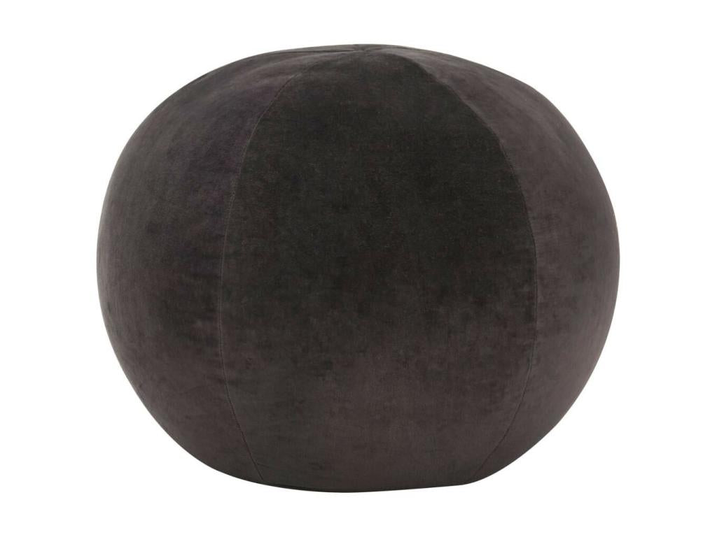 Cotton velvet pouf 50x35 Anthracite MPLU13104