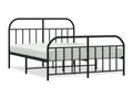 Metal bed frame with headboard/footboard, black, 160x200 cm FFDB49506