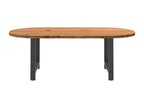 Oval dining table, 220x100x74 cm, solid oak wood, BPXW46562