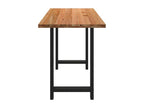 Light brown rectangular solid oak dining table AKIQ91299