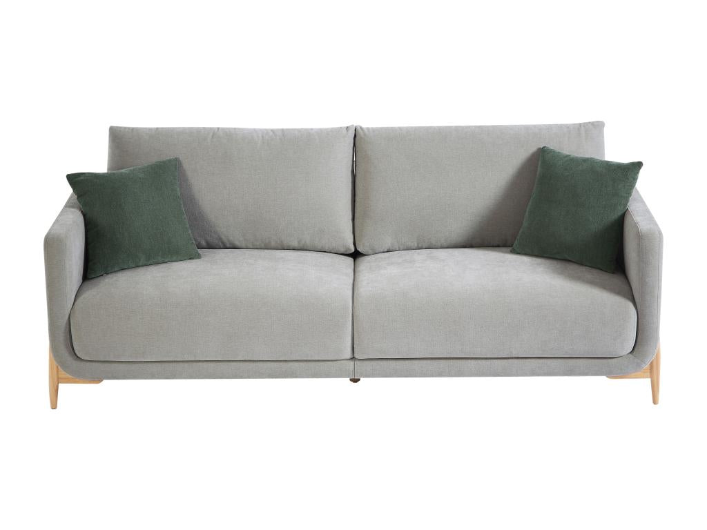 Decohaute GUZY74065 3-seater sofa in light grey fabric