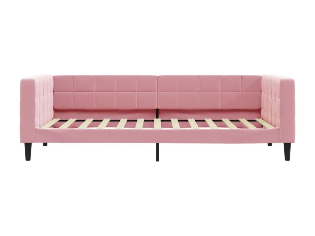 Daybed with pull-out bed (no mattress) pink 90x200 cm PLKD01095