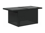 10-piece garden furniture set with cushions, black resin wicker SNQO37357