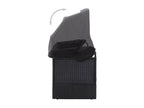 Outdoor sofa bed with canopy, woven resin, black EMYC92023