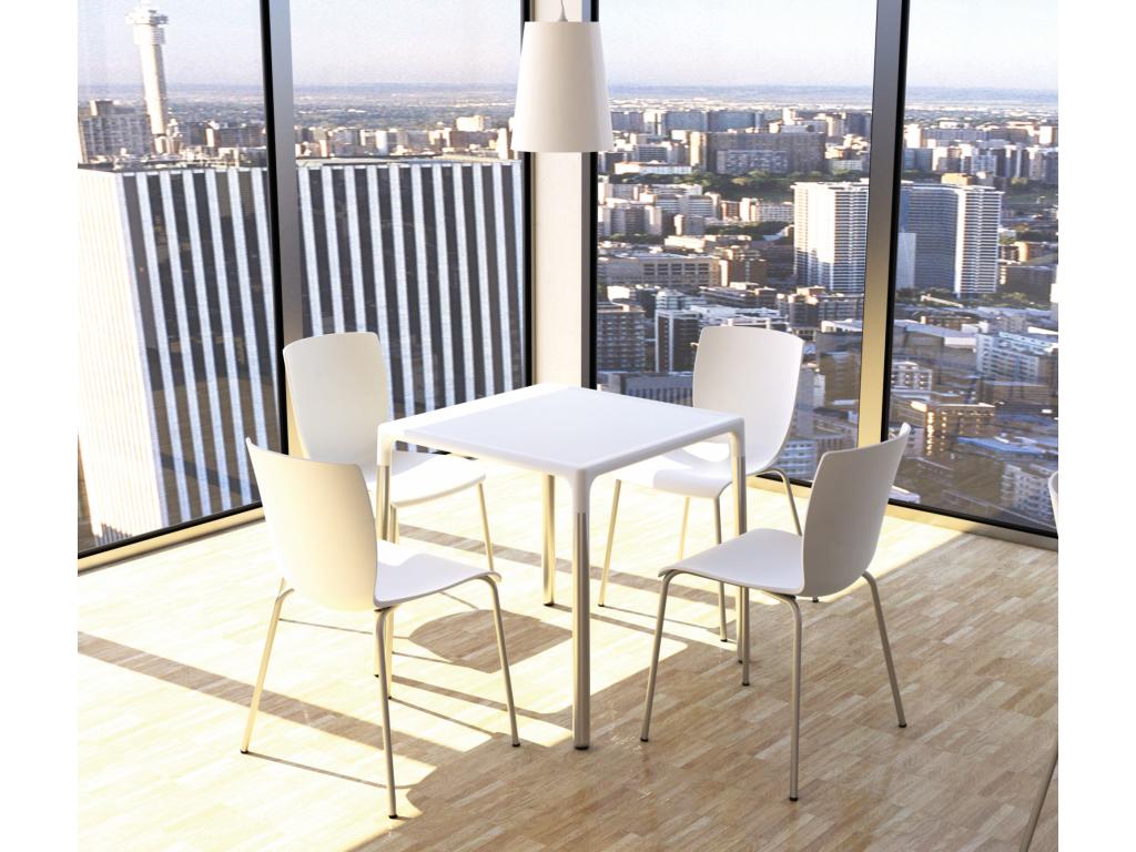 Conference chair - Plastic/Aluminum - Cream - Decohaute ZGFN62763