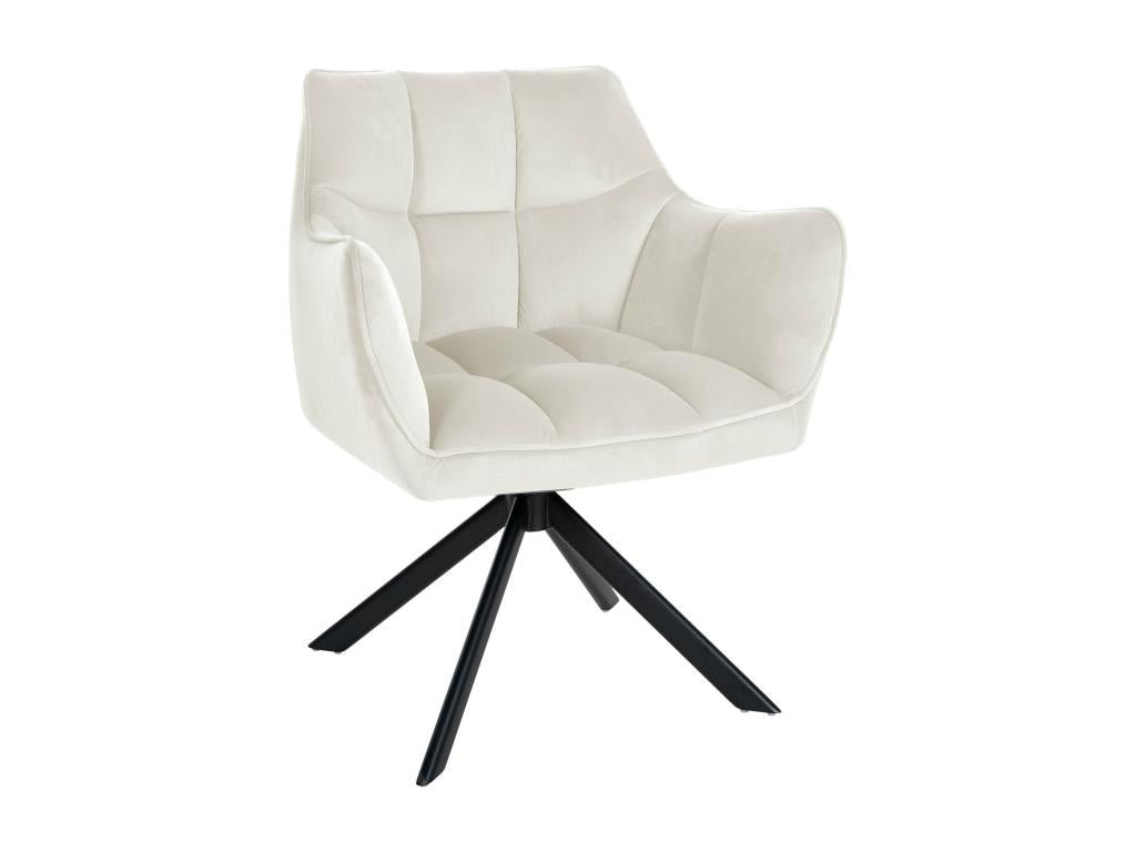 Chairs with armrests - Velvet / Black - Cream - Swing WDBX53803