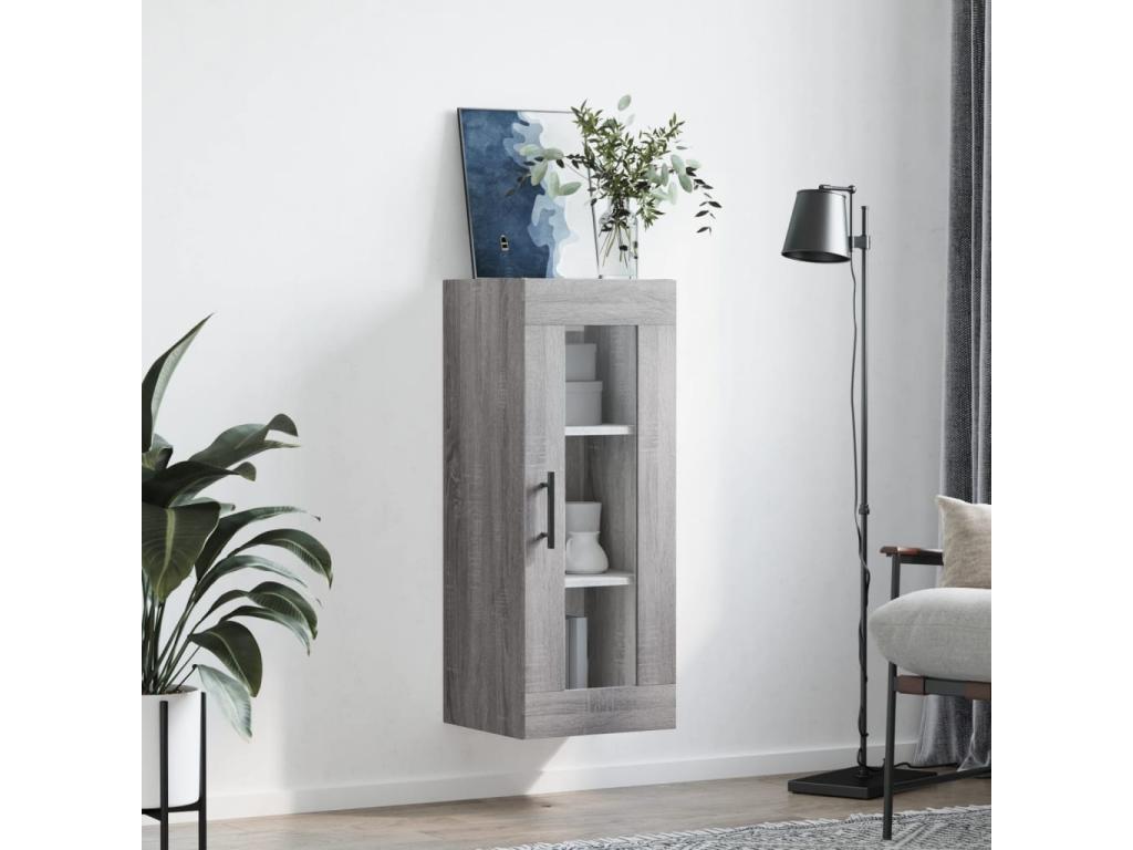 Decohaute wall cabinet, grey, 34.5x34x90 cm PTVS71055