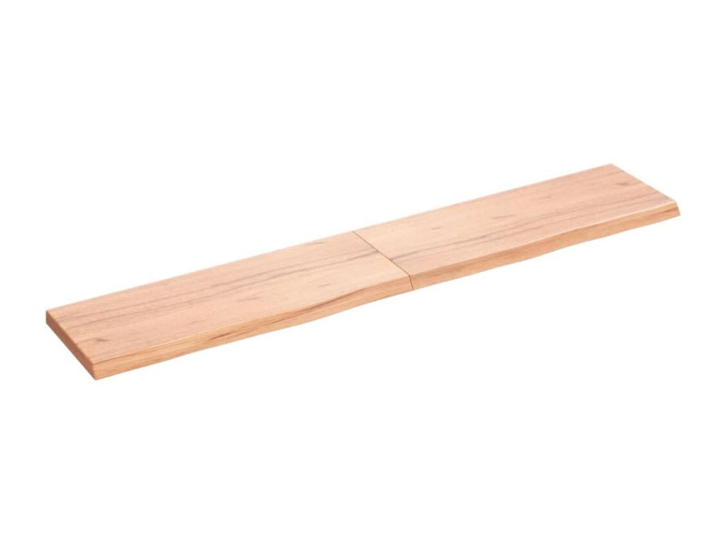 Light brown wall shelf, solid treated oak wood, IJBK27326