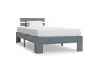 Single adult bed, solid pine, grey, Decohaute, 100x200 cm, YQPO79085