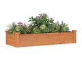 Raised garden bed with lining, 120x45x25 cm, solid fir wood, UDTI72275
