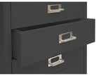 Decohaute-L49 Rolling Cabinet - Steel Drawer Cabinet, File Cabinet - Metal 75x40x41cm, 6 Drawers - Dark Grey OMQI19409