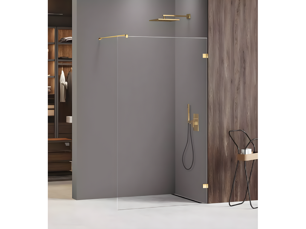 Decohaute GOLD SHINE OAHG97472 90cm Walk-in Shower Enclosure in Gold
