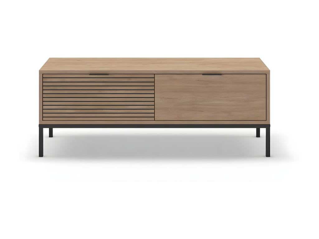 Decohaute TV stand with 2 drawers and metal legs - W120 cm JUOV27722