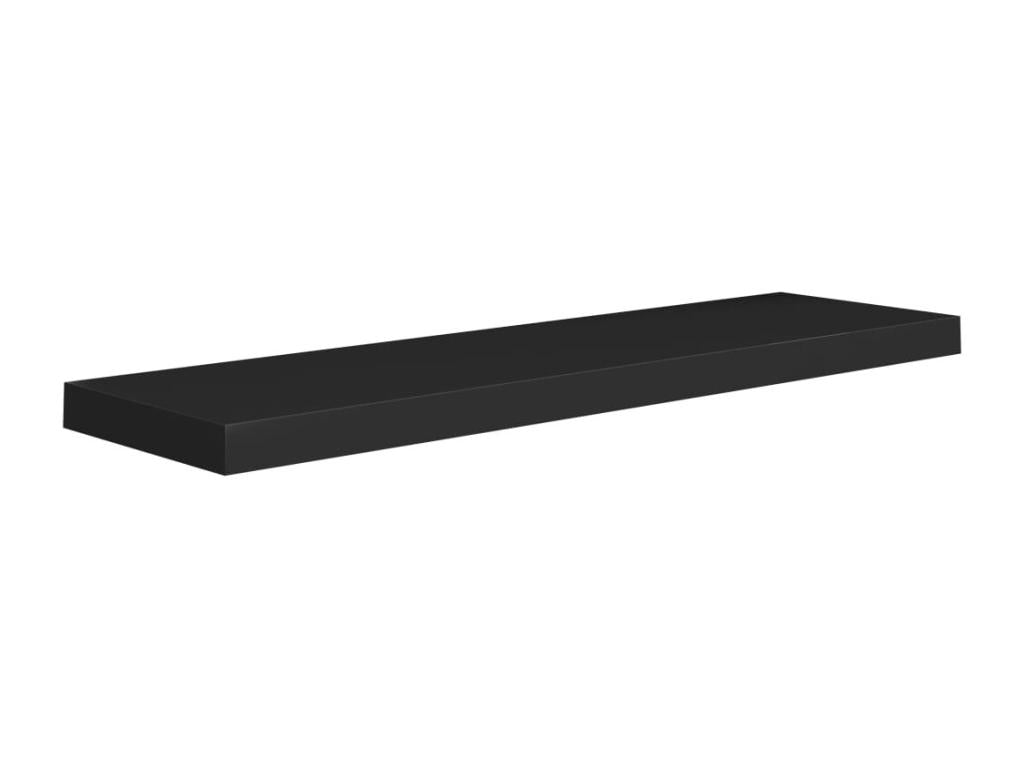 Black floating wall shelf 90x23.5x3.8 cm MDF VAHV76130