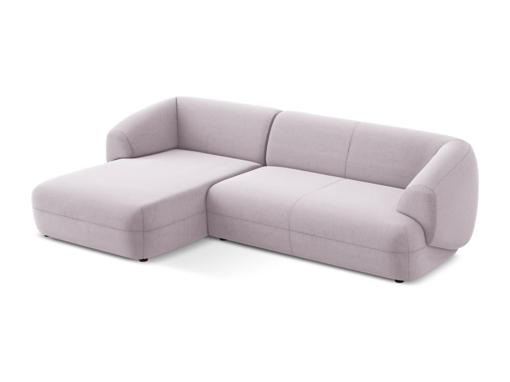 Domopure XHBE92554 Modular Left-Hand Facing 3-Seater Corner Sofa in Velvet - Lavender
