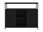 Black sideboard 100x35x80 cm engineered wood VTWM11172