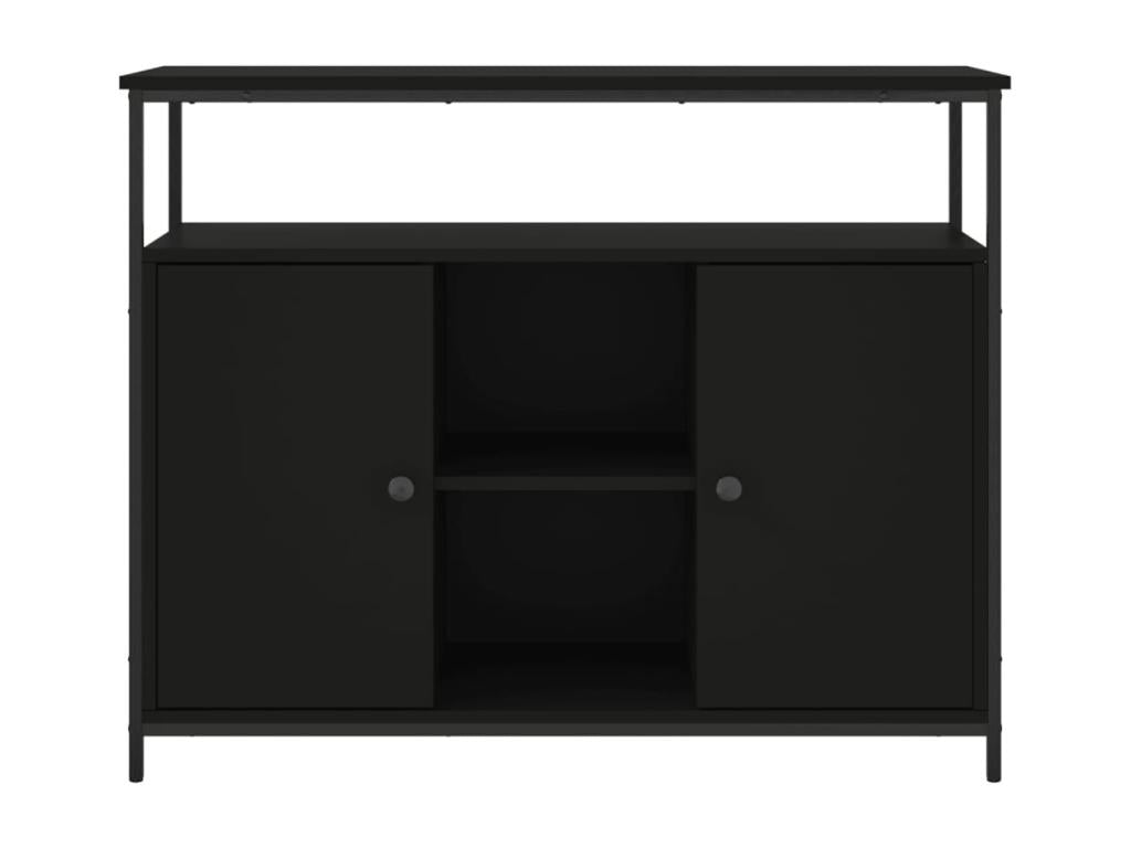 Black sideboard 100x35x80 cm engineered wood VTWM11172