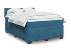 Decohaute bed base and blue 140x200 cm velvet mattress PBSC34081