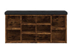 Smoked oak shoe bench 102x32x50 engineered wood LILB11747