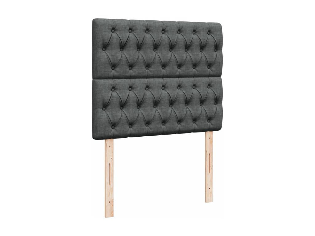 Decohaute bed base with dark grey mattress 120x190cm fabric WQVC72294