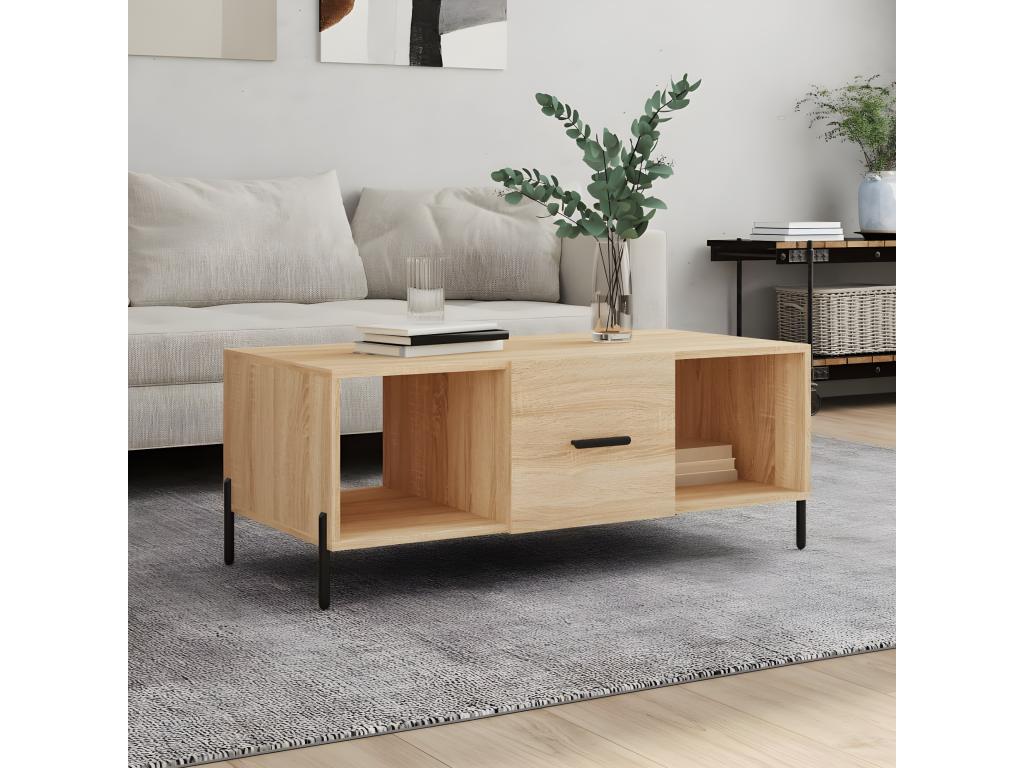 Chezlova oak coffee table 102x50x40 cm engineered wood WRUF80148