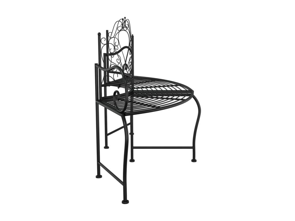 Tree bench 150 cm Black Steel UQFO17931