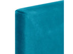 Decohaute Smooth Velvet Headboard with Buttons 105x105 with Bed Legs 105 - Light Blue QLZI56022