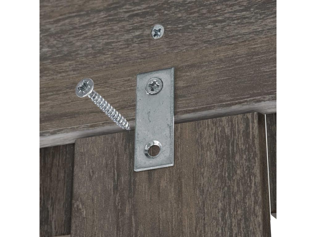 Decohaute Recycled Wood Headboard, Vertical Style, with Legs, 150x115cm, for 150cm Beds - Amazon Oak JFMU83671