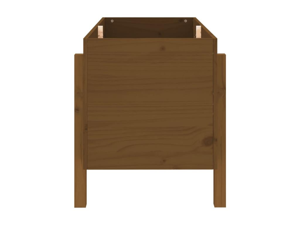 Honey brown raised garden bed 101x50x57cm solid pine wood FEFY97050