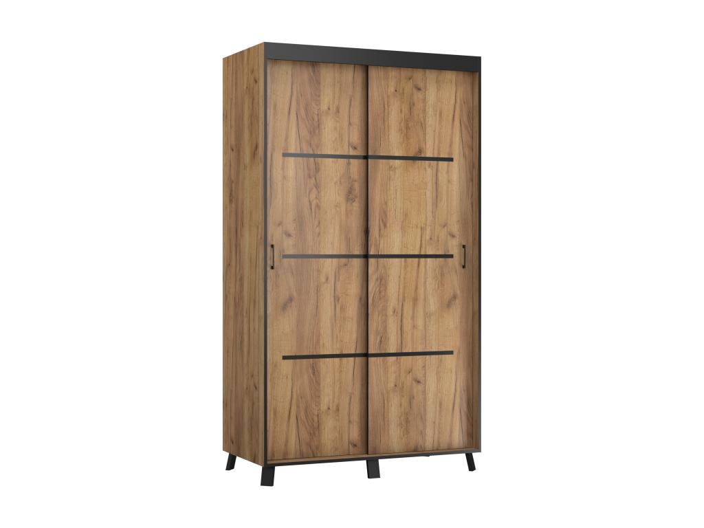 Decohaute gold and black wooden bedroom wardrobe with 2 or 3 sliding doors - 4 sizes - Width 250 cm PZOX85030