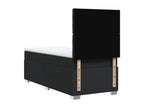 Decohaute bed base with black 80x200cm faux leather mattress RQCY86445