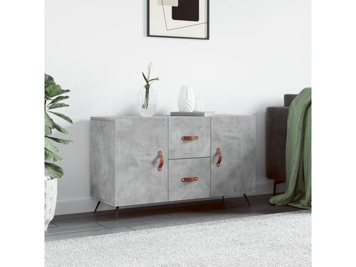 Concrete grey sideboard 100x36x60 cm engineered wood KFTV61676
