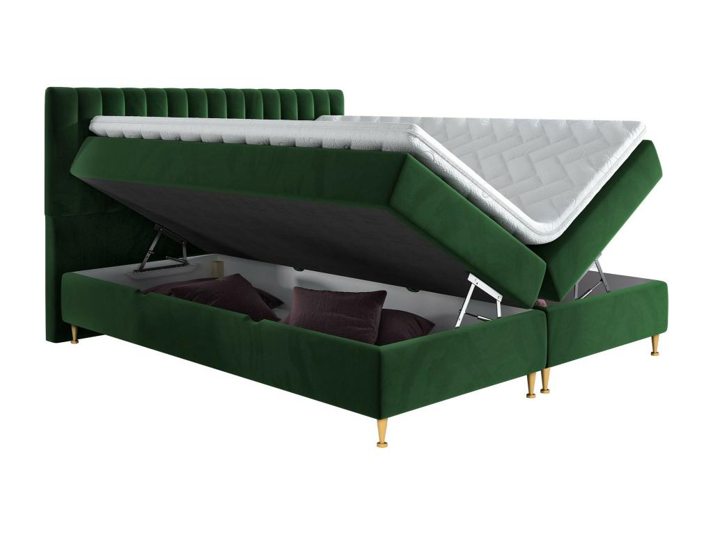 Chezlova 156 Continental Bed, Double Continental, Light Brown, 160x200 cm, Upholstery LTIL85531