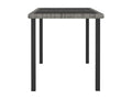 7-piece garden dining set, grey wicker resin, HFBB65348