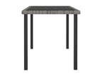 7-piece garden dining set, grey wicker resin, HFBB65348