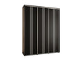 Decohaute 6 Sliding Door Wardrobe 235.2/190/45 3 Doors Black/Black/Silver KNRR54872
