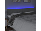 Light Grey LED Headboard 200x5x78/88 cm Fabric UPZL52124