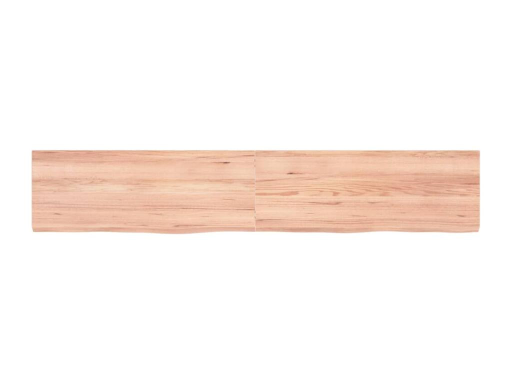 Light brown wall shelf, solid treated oak wood, IJBK27326