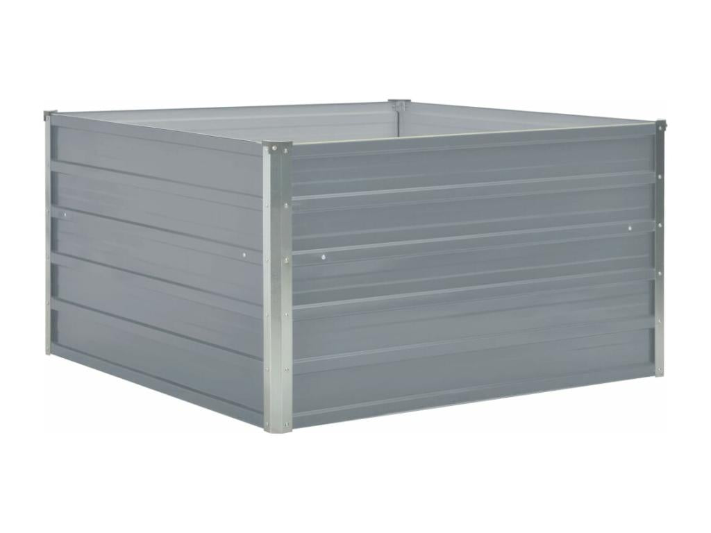 Planter 100x100x45 cm Galvanized Steel Grey YRXS69778