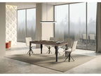 Paxon Extendable Table 80x160/244 cm Walnut with Anthracite Frame QQEZ29558