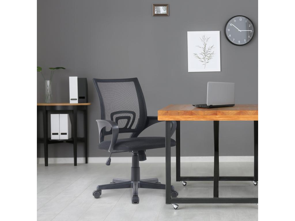 Office chair - Faux leather - Black - Genius HSTK27225