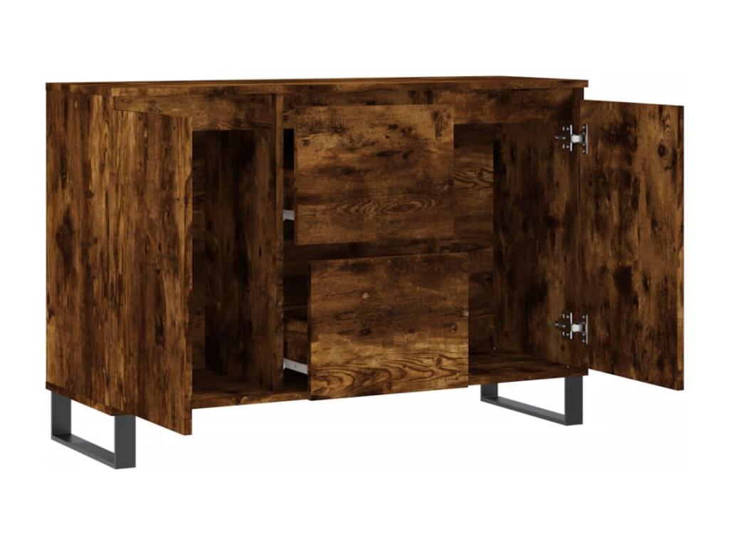 Smoked oak sideboard 104x35x70 cm engineered wood EYYX31731
