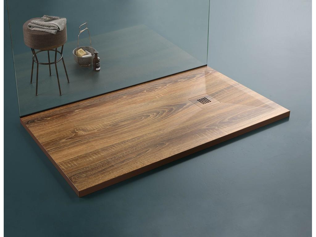 Walnut shower tray with smooth finish, Decohaute 3D colour grid - 210x80 cm JXTW81694