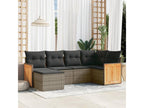 6-piece garden furniture set with grey resin wicker cushions OLCI77681